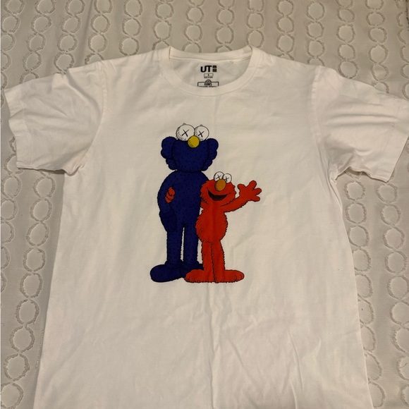 KAWS Other - KAWS Kids White Tee with Blue and Red Graphic